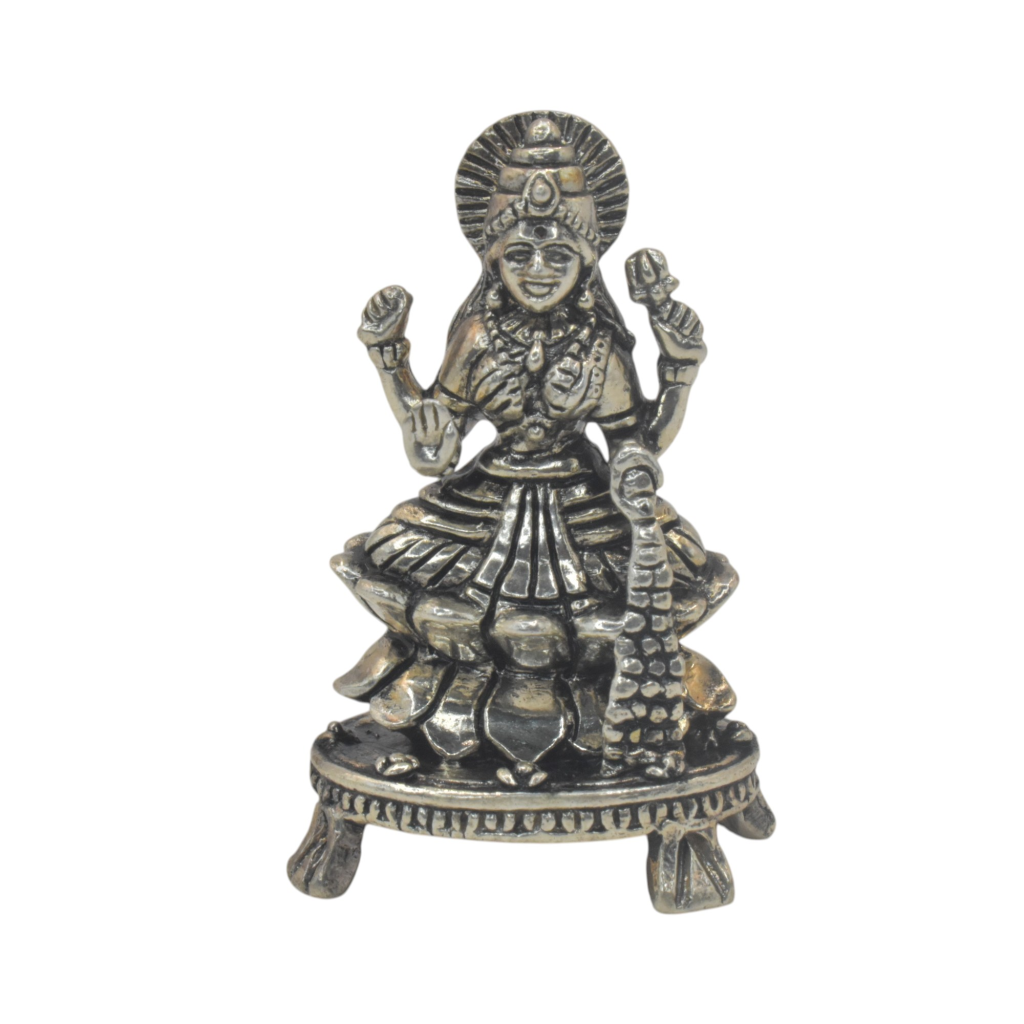 92.5 Sterling Silver Antique Lakshmi Statue,