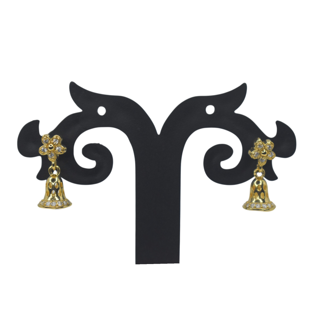Sterling Silver 92.5 Gold-Plated Bell Earrings | Silver Earrings | Silver Gift Items